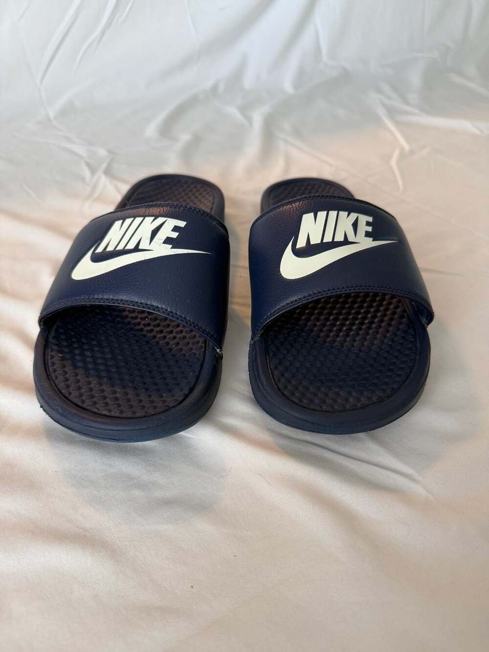 Nike Benassi JDI Men's Navy Blue and White Slides
